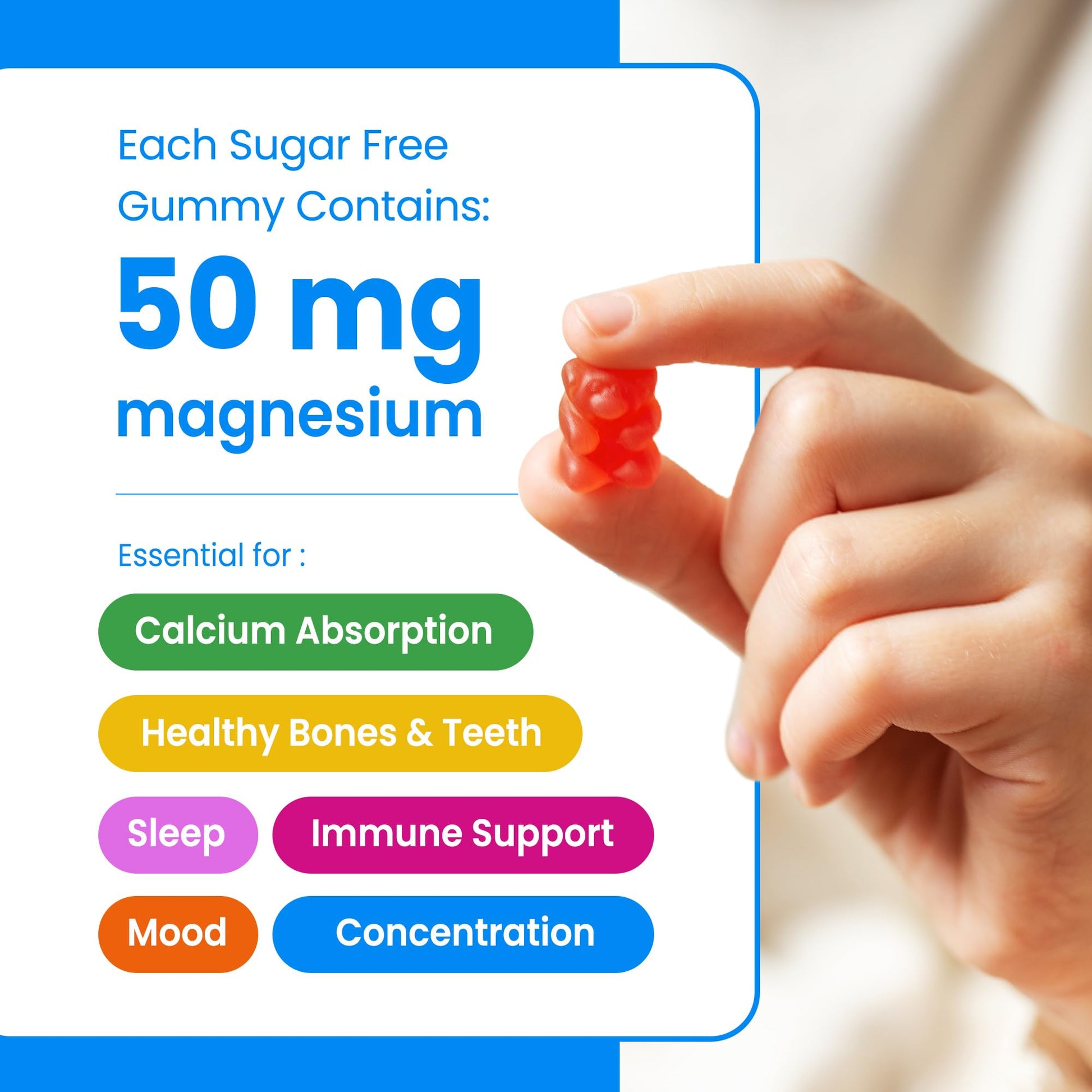 Gomitas de magnesio para niños para una mente tranquila