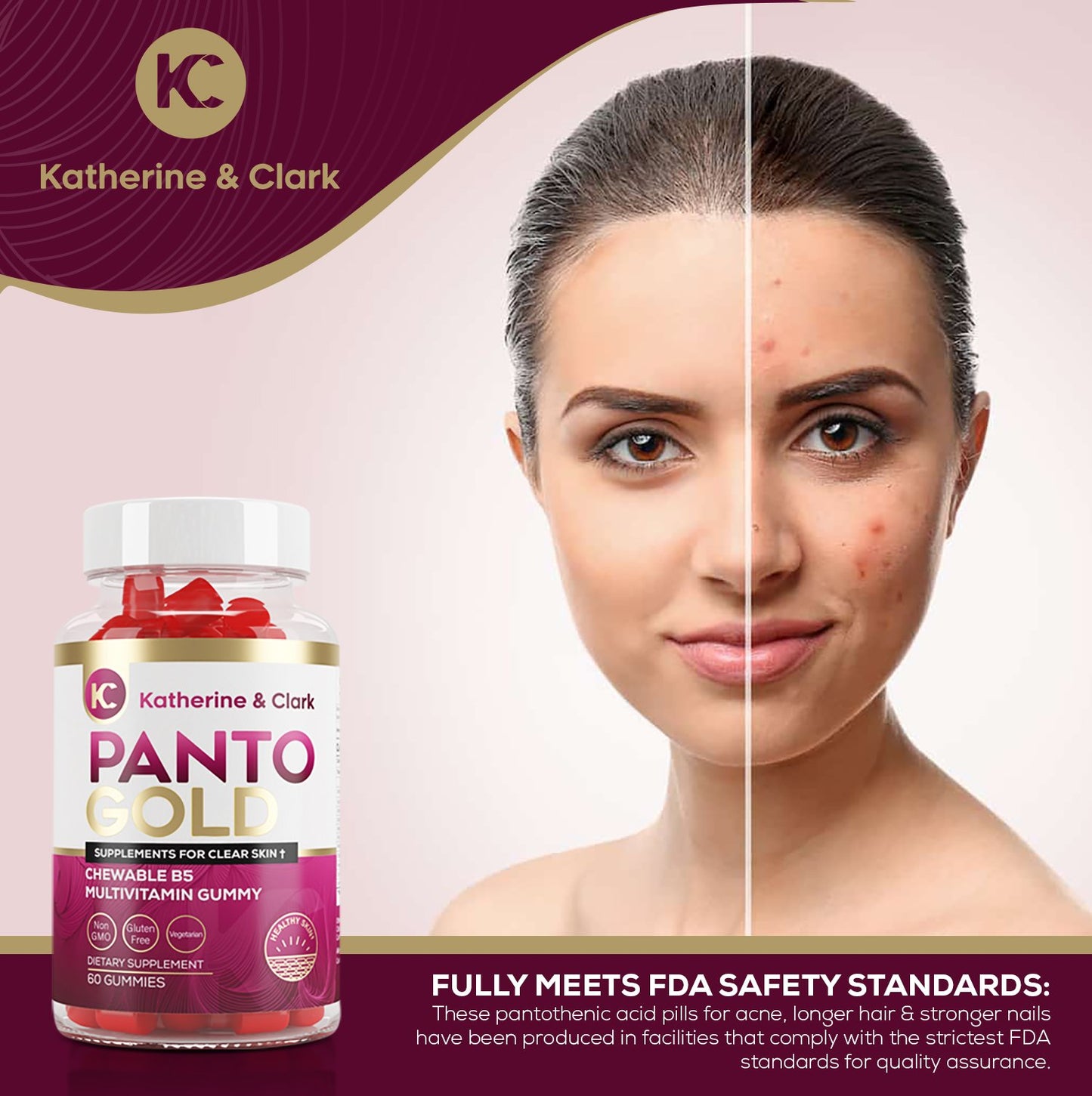 Gomitas masticables para cabello y uñas saludables Panto Gold