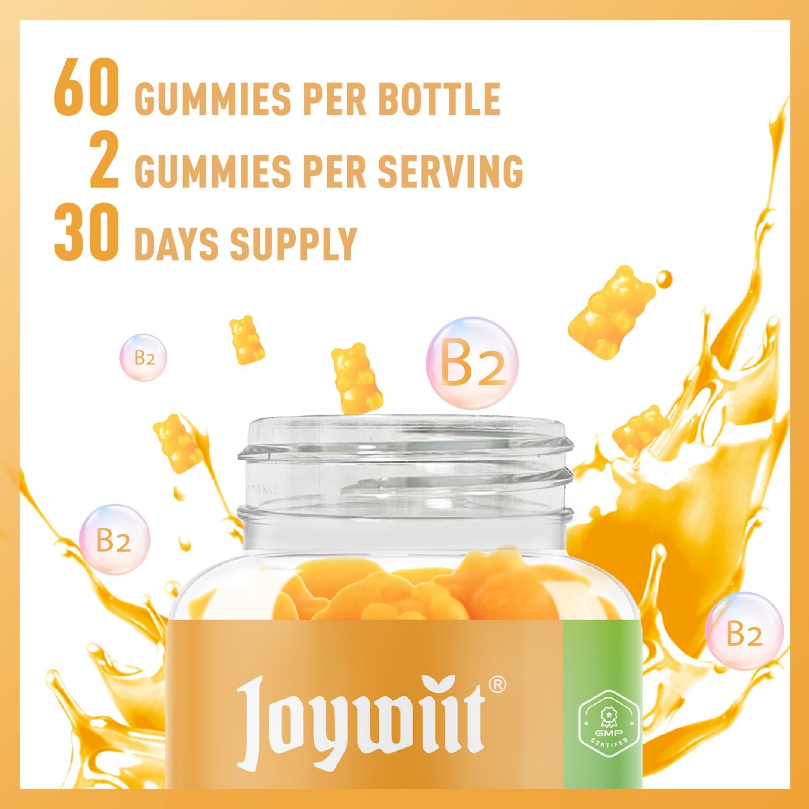 Gomitas masticables Joywiit vitamina b2 alivio migrañas