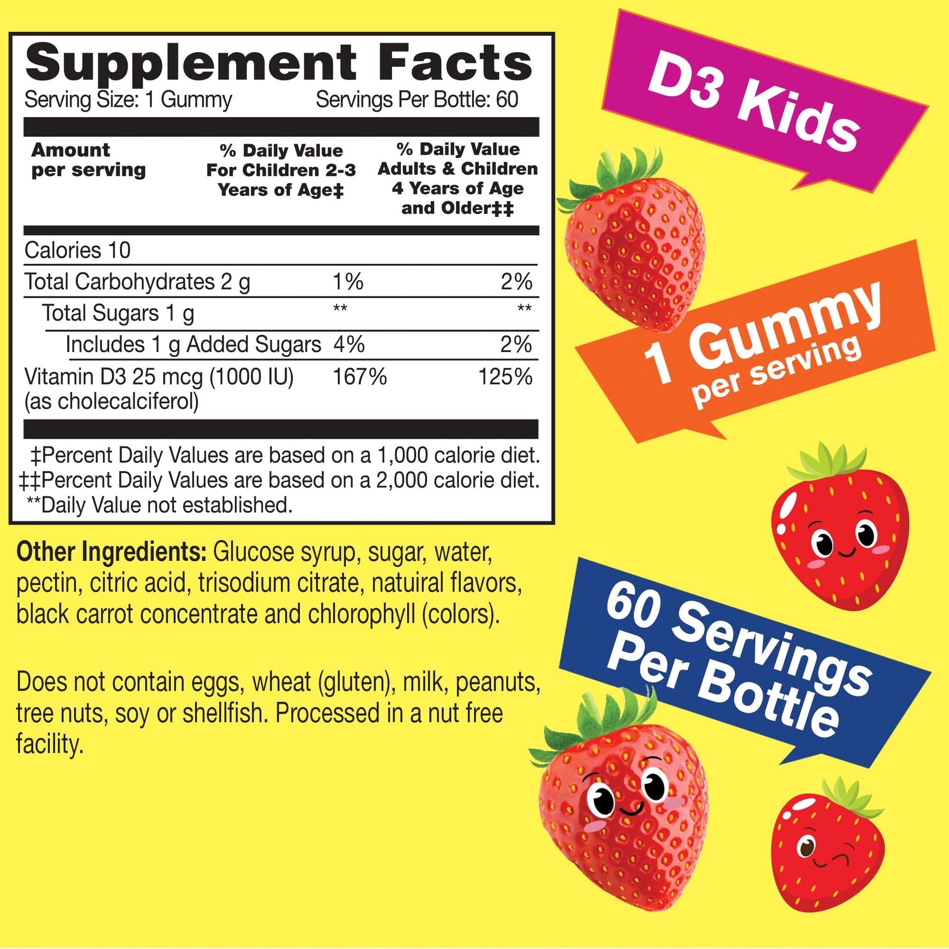 Gomitas masticables para niños WellYeah vitaminas D3