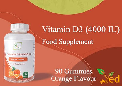 Gomitas masticables sabor naranja Ved vitamina D3
