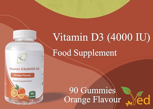 Gomitas masticables sabor naranja Ved vitamina D3