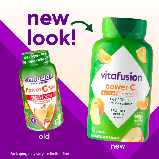 Gomitas masticables vitamina c Vitafusion sabor tropical