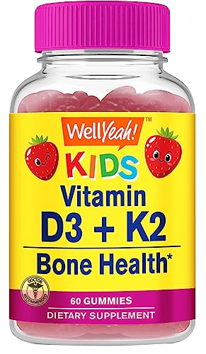 Gomitas masticables WellYeah para niños zinc y vitaminas D3 y K2