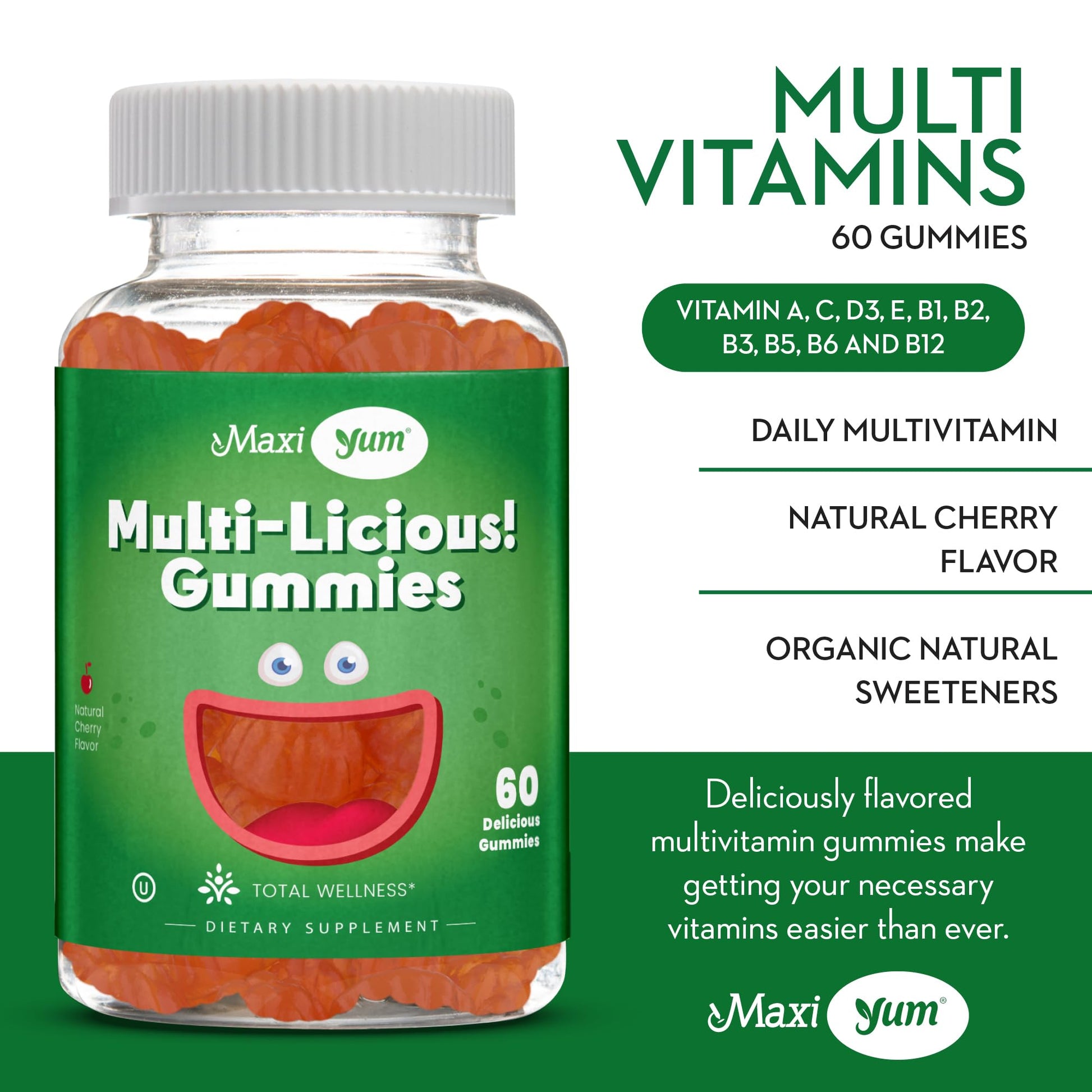 Gomitas Maxi Health ideales para toda la familia, sabor cereza