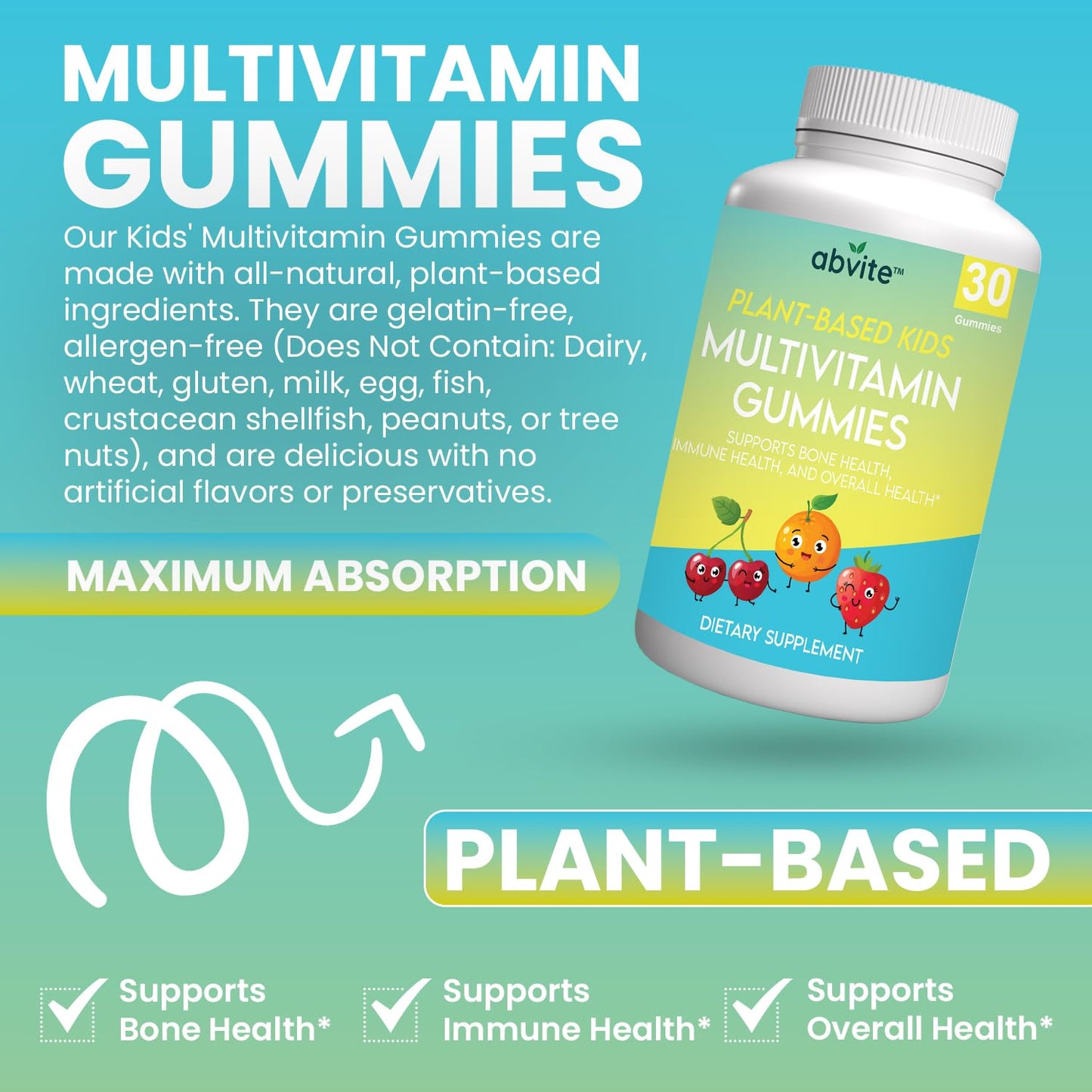 Gomitas multivitamínicas para máximo bienestar.