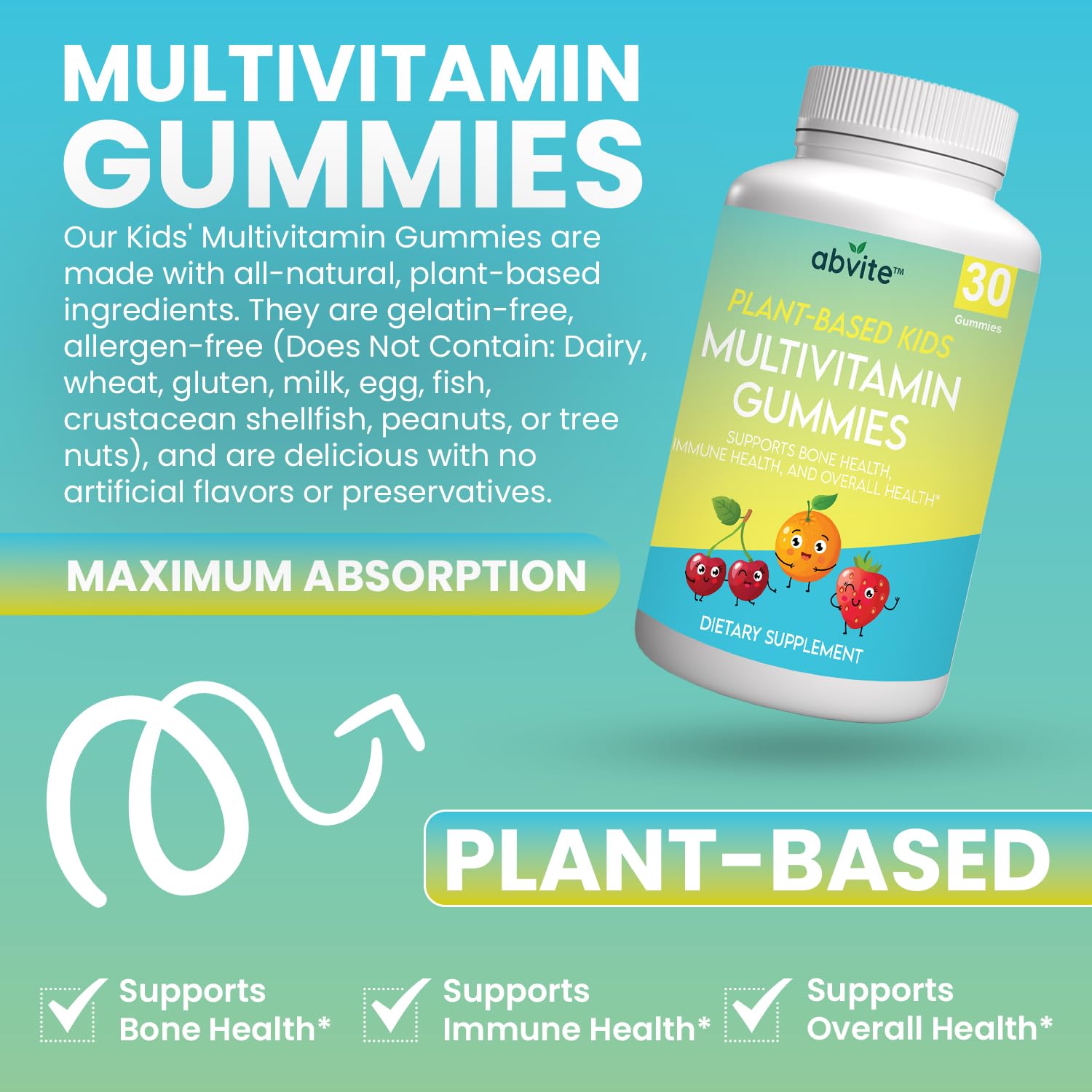 Gomitas multivitamínicas para máximo bienestar.