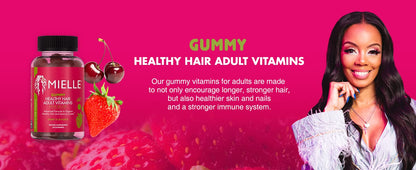 Gomitas Mielle Organics soporte para cabello grueso