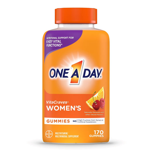 Botella de gomitas multivitamínicas One A Day para mujeres con vitaminas