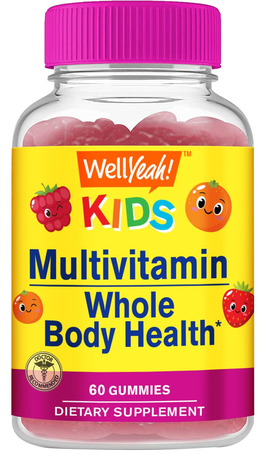 Gomitas multivitamínicas para niños WellYeah - frasco en empaque