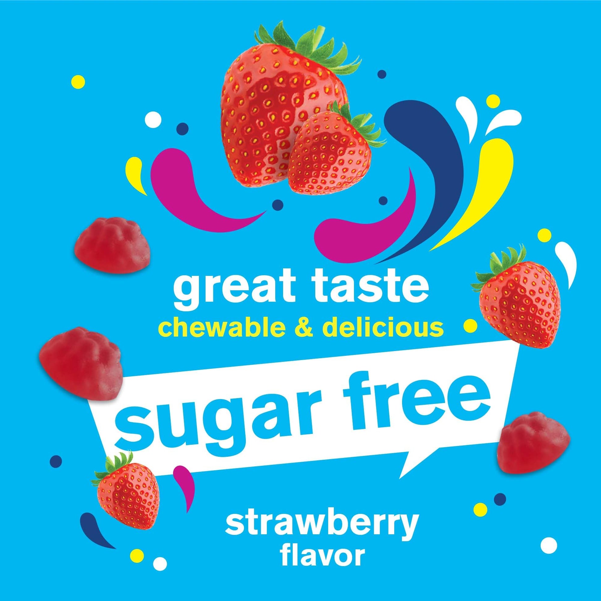 Gomitas multivitamínicas sin azúcar sabor fresa - deliciosas y masticables