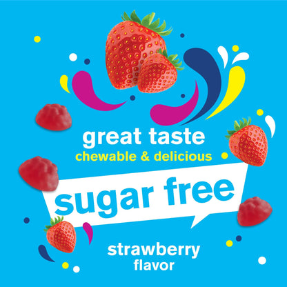 Gomitas multivitamínicas sin azúcar sabor fresa - deliciosas y masticables