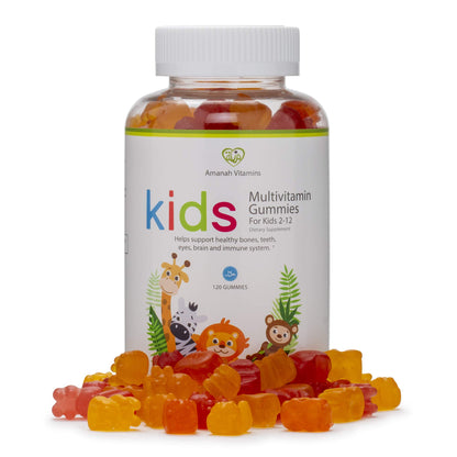 Gomitas multivitamínicas Amanah contenido paquete