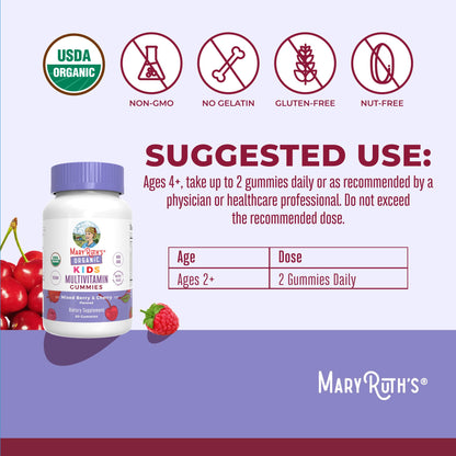 Gomitas multivitamínicas frambuesa y cereza para niños