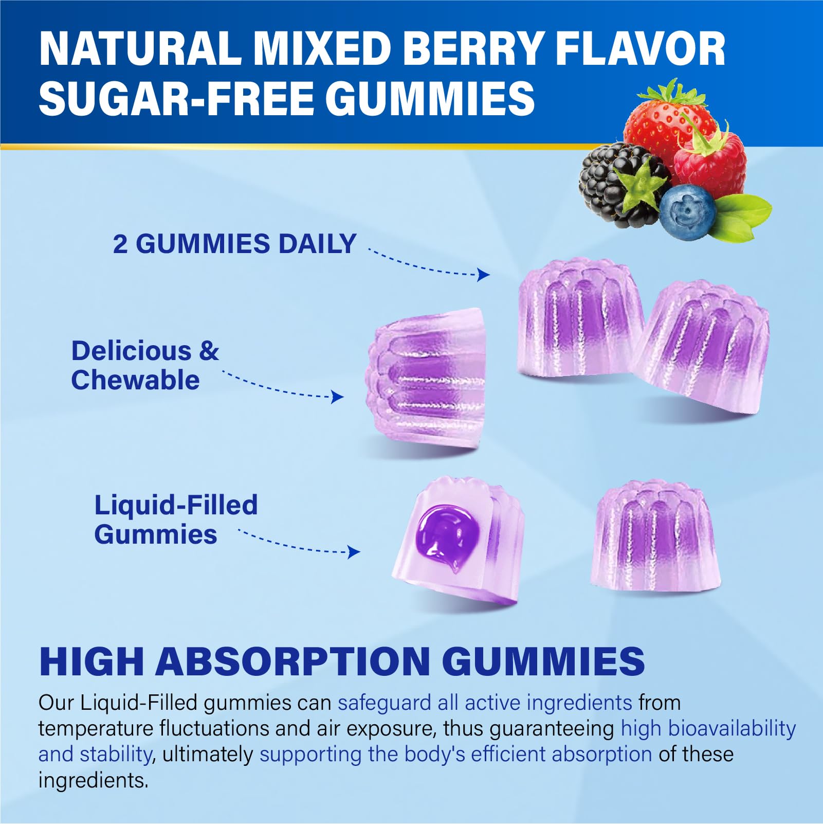 Gomitas multivitamínicas para hombres con ingredientes naturales