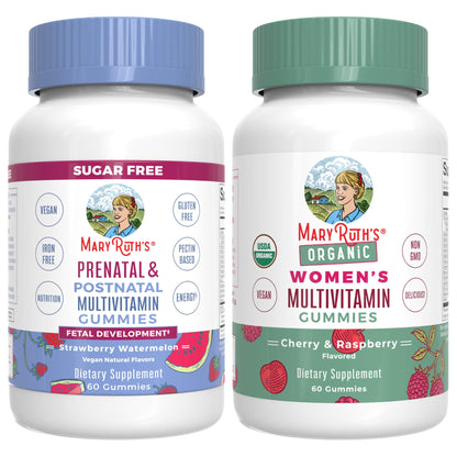 Gomitas multivitamínicas MaryRuth Organics para mujeres sabor cereza y frambuesa