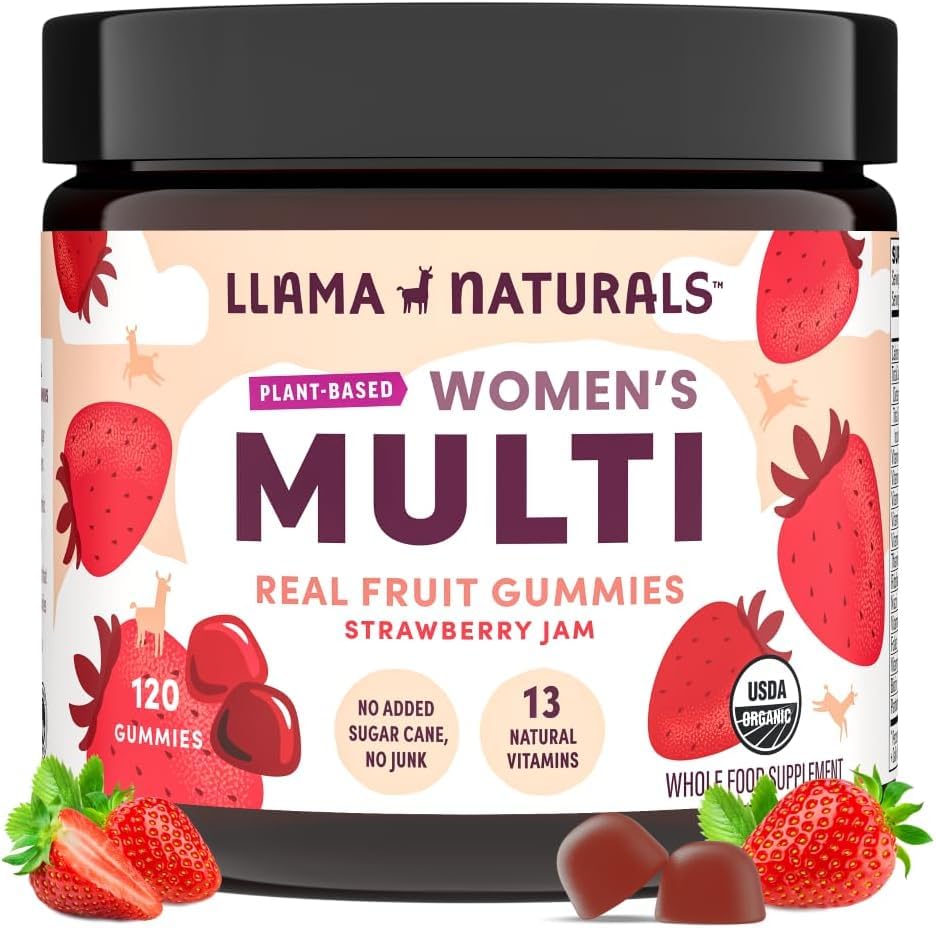 gomitas multivitamínicas orgánicas mujeres fresa
