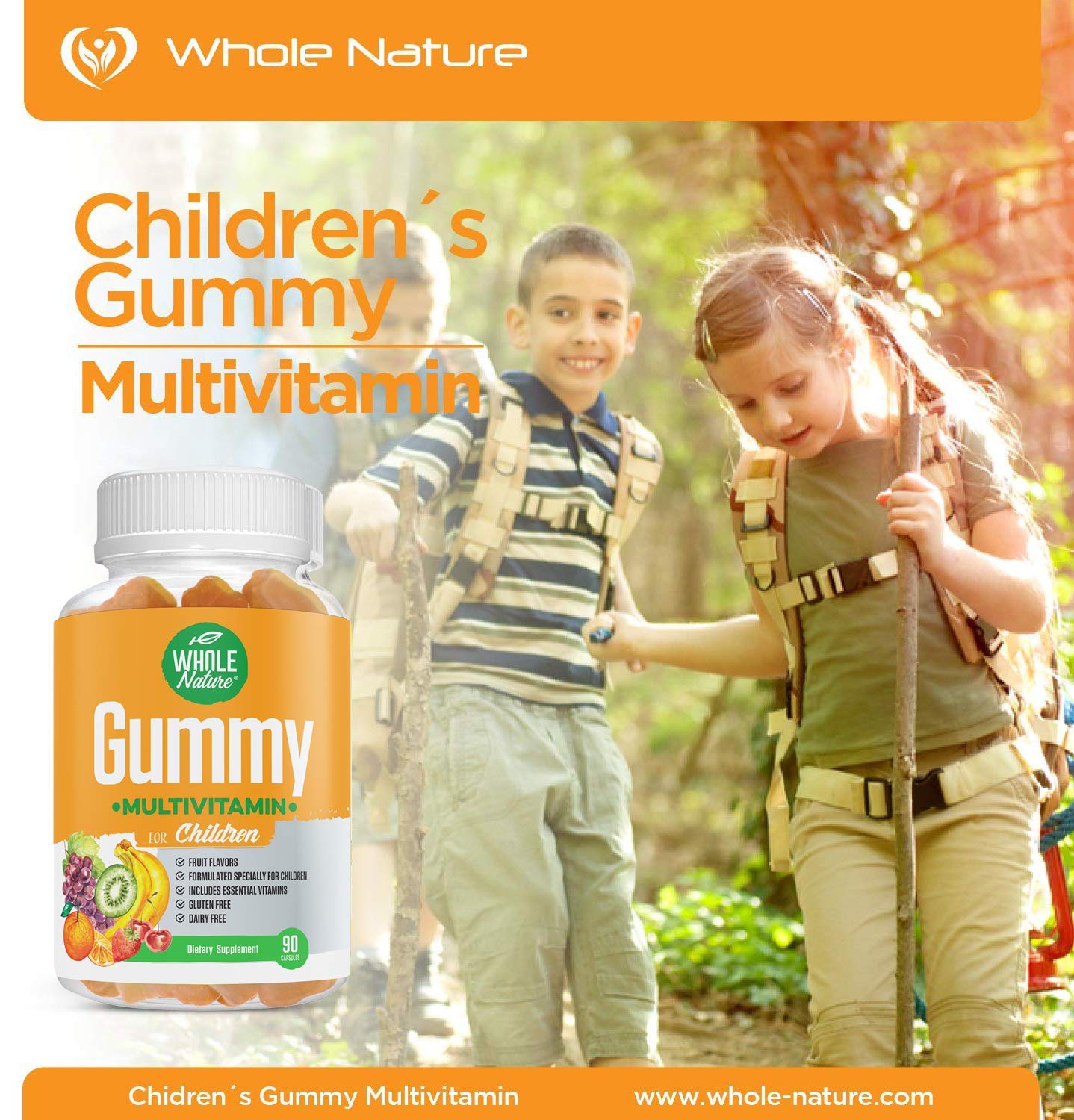 gomitas multivitaminas niños en el bosque
