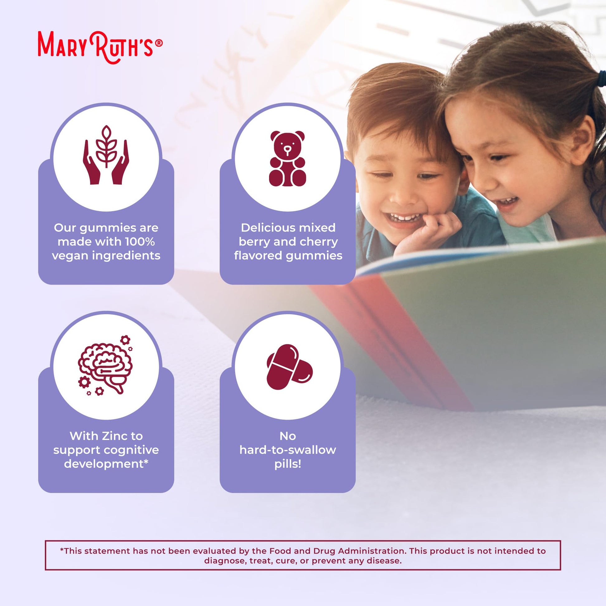 Gomitas multivitamínicas para niños MaryRuth saludable
