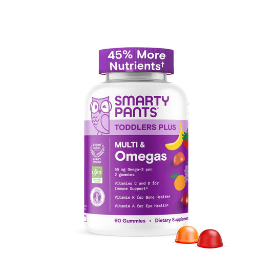 Gomitas multivitamínicas para niños pequeños SmartyPants con omega 3