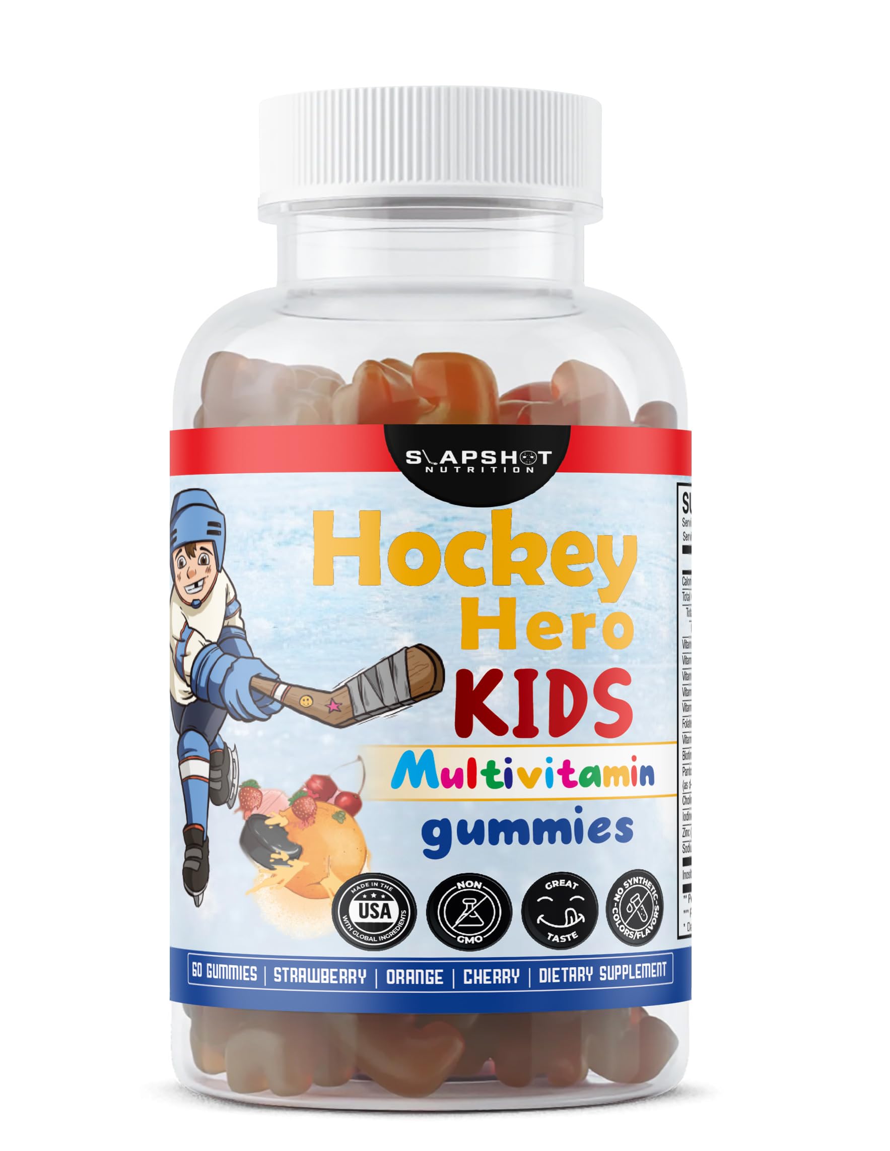 Gomitas multivitamínicas para niños Slapshot Nutrition 60 unidades
