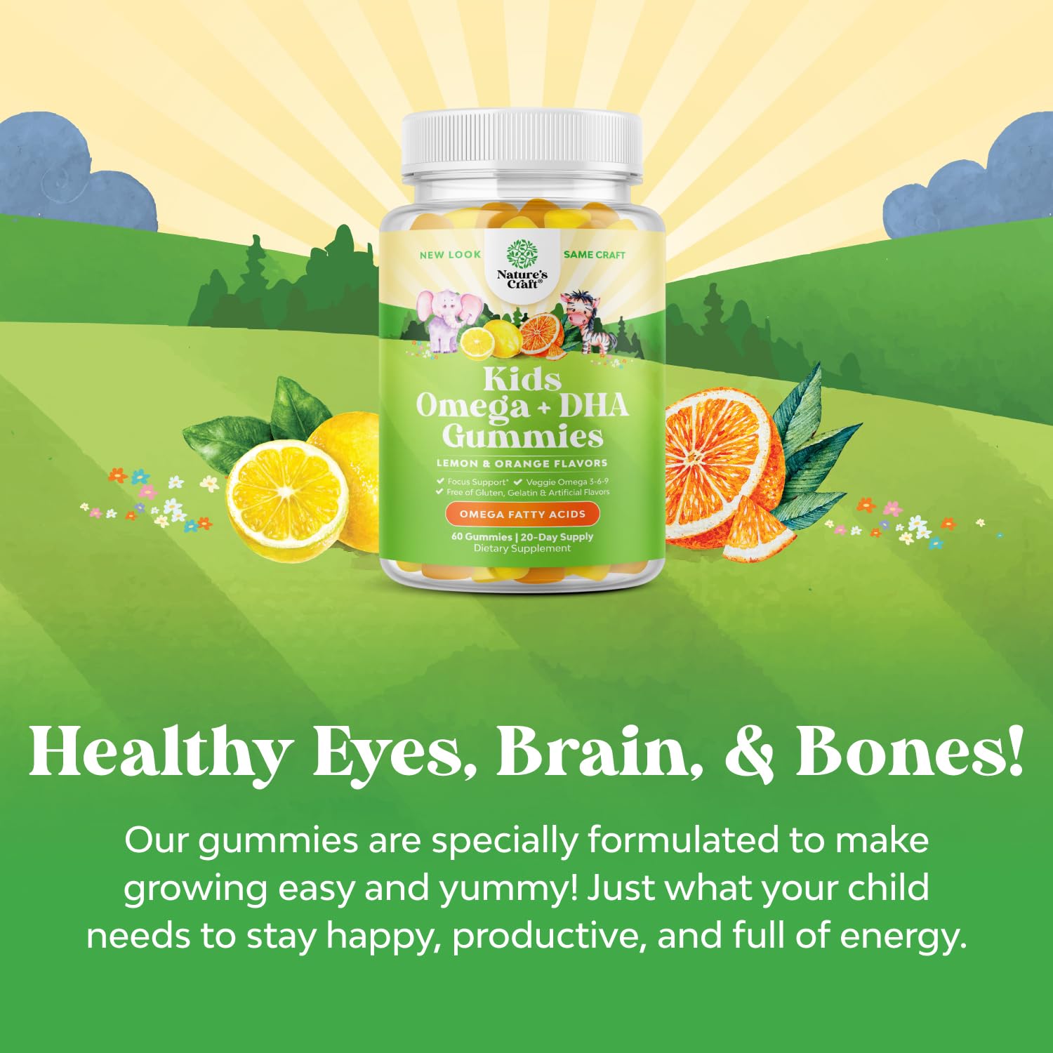 Gomitas multivitamínicas para niños con vitaminas y minerales esenciales