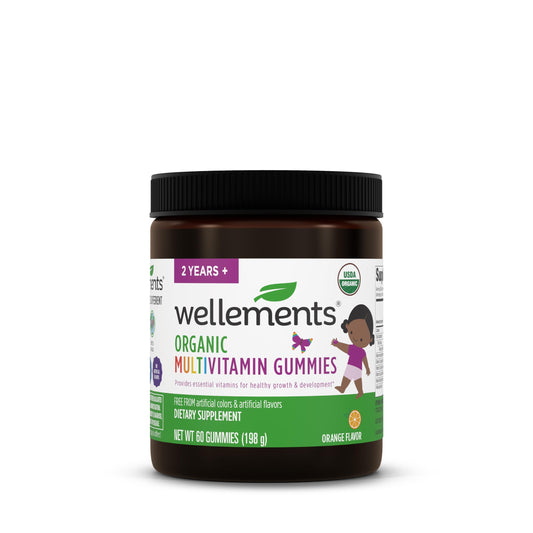 Gomitas multivitaminas orgánicas para niños en envase de 60.
