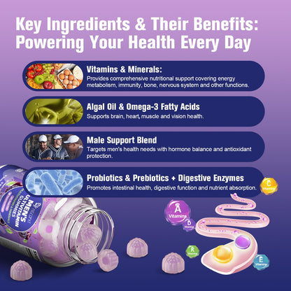 Gomitas multivitamínicas sabor mora apoyo energía