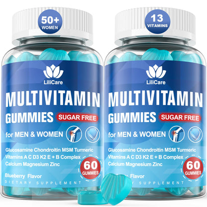 Gomitas multivitaminas sin azúcar para hombres y mujeres 50+