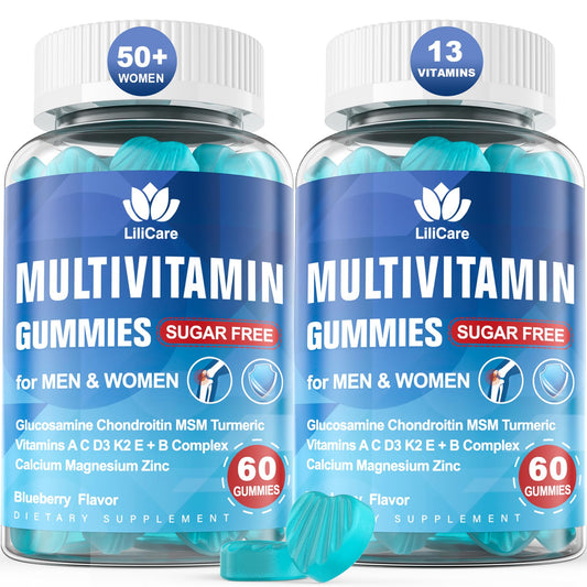 Gomitas multivitaminas sin azúcar para hombres y mujeres 50+