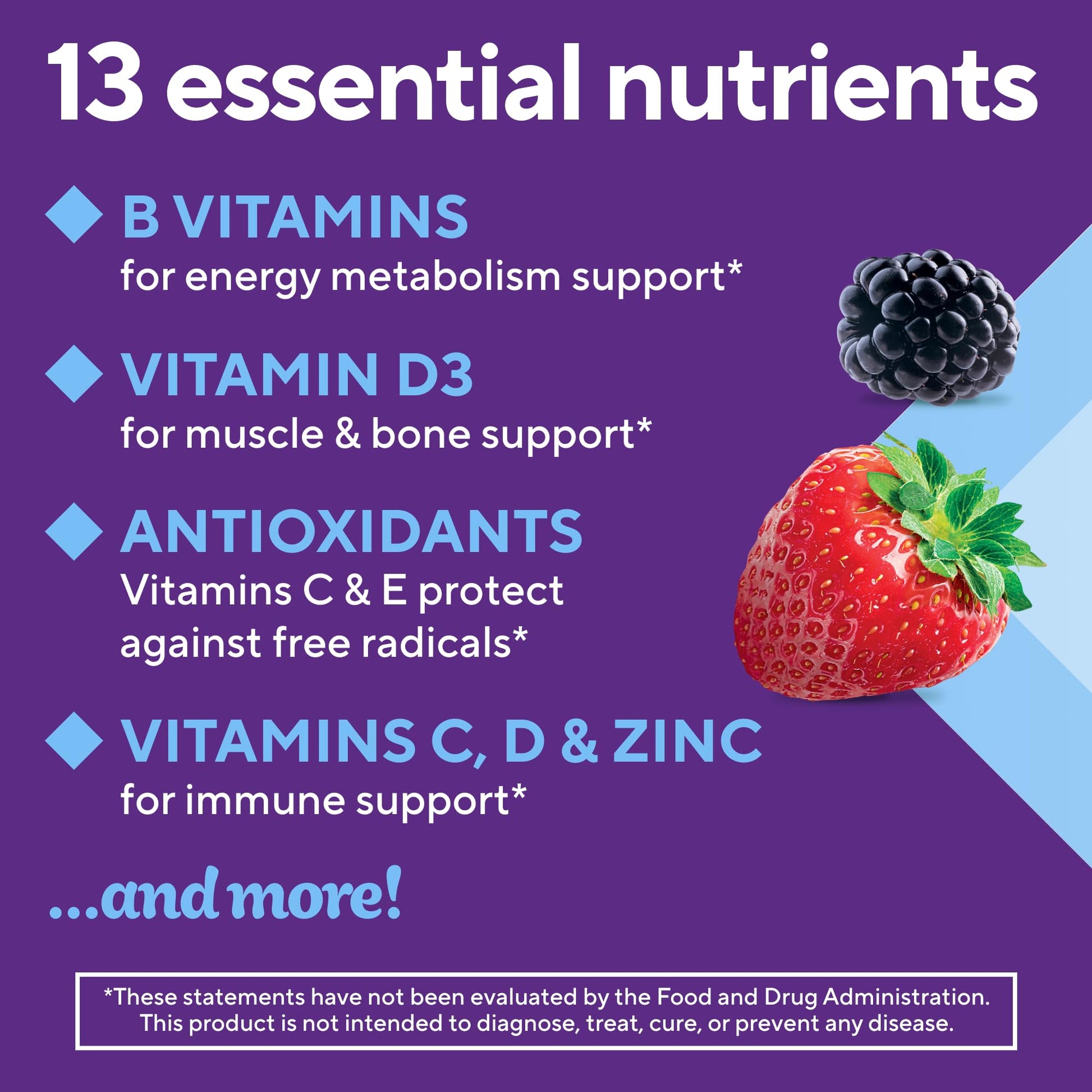 Gomitas multivitaminas Vitafusion para hombres, imagen cercana