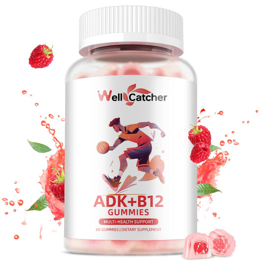 Gomitas multivitamínicas ADK+B12 sabor frambuesa 60 unidades