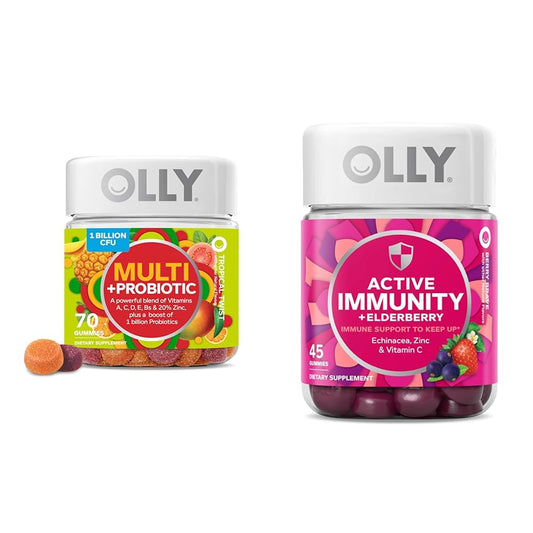 Gomitas multivitamínicas adultas y de saúco OLLY.