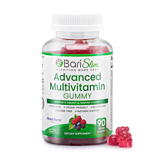 Gomitas multivitamínicas bariátricas BariSlim sabor berry mixto en envase