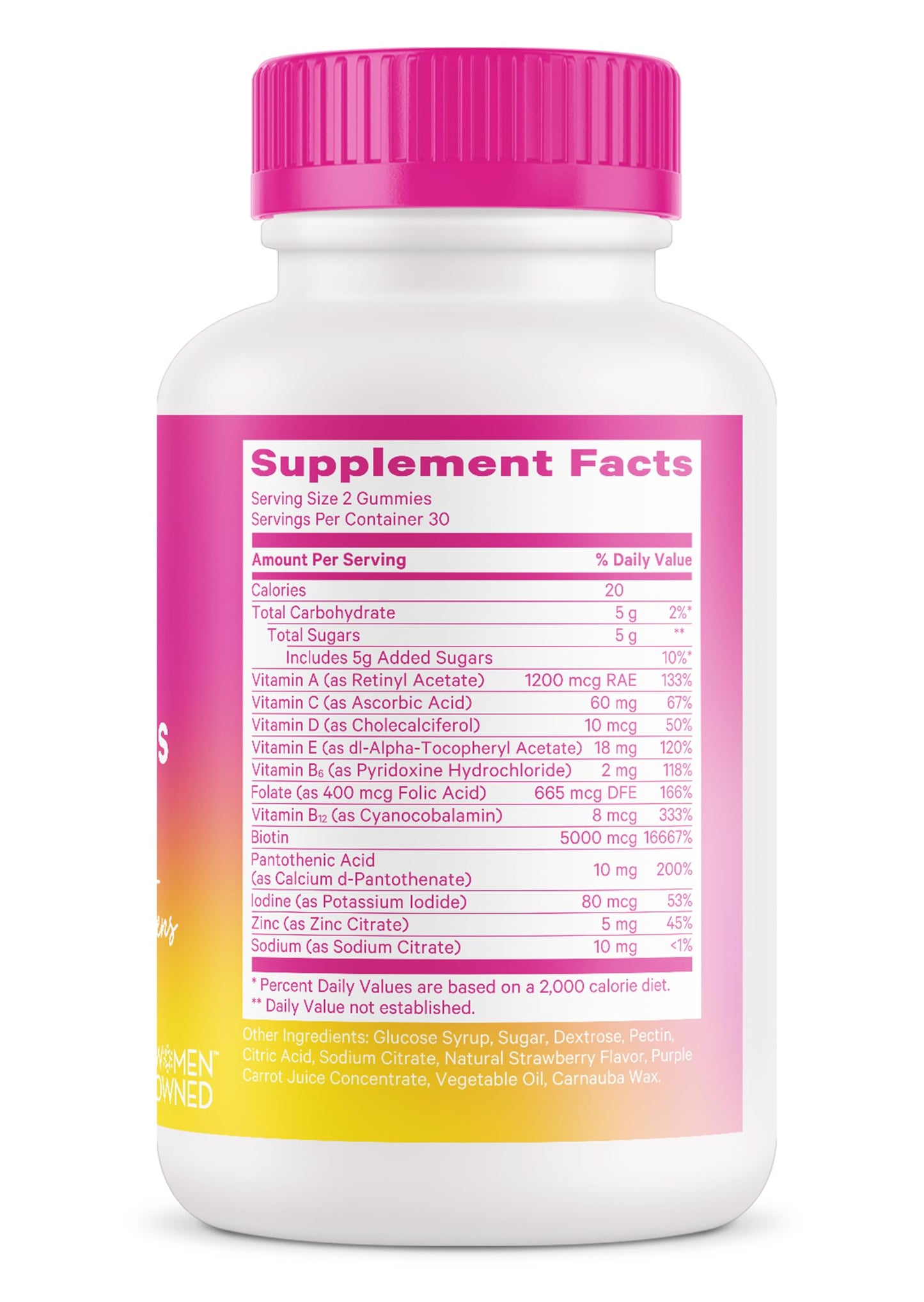 Gomitas multivitamínicas con biotina para fortalecer cabello