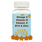 Botella de gomitas multivitamínicas con omega 3 y selenio