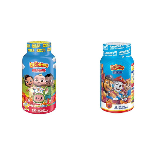 Frasco de gomitas multivitamínicas CoComelon y Paw Patrol para niños