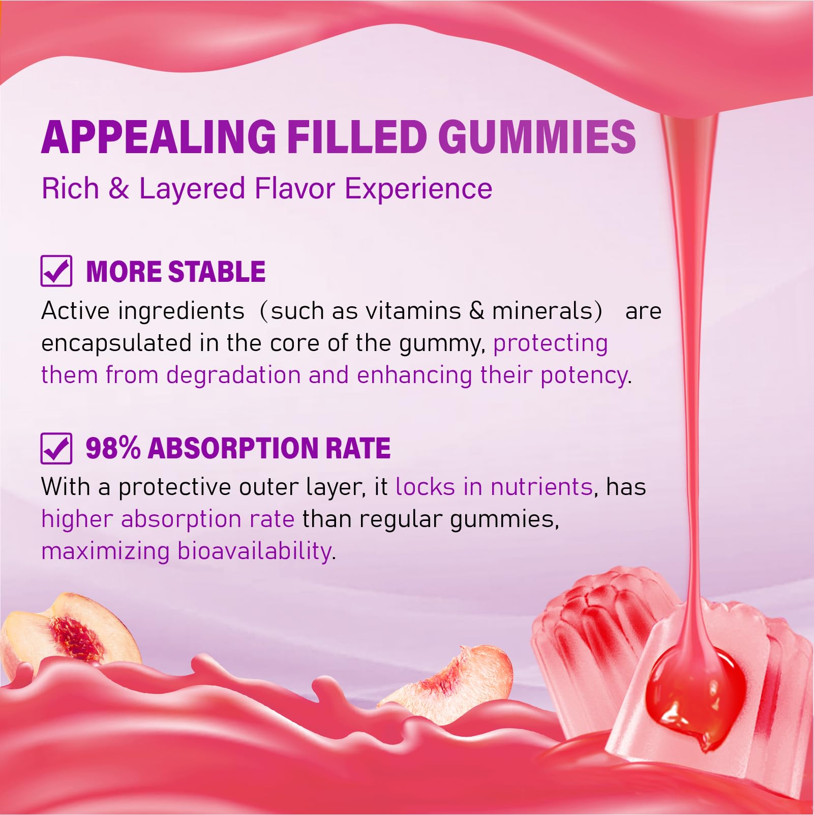 Gomitas multivitamínicas con coenzima Q10 para vitalidad femenina