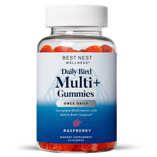 botella de gomitas multivitamínicas sabor frambuesa para niños - 60 unidades