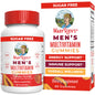 Botella de gomitas multivitamínicas para hombres MaryRuth's, papaya naranja, sin azúcar.
