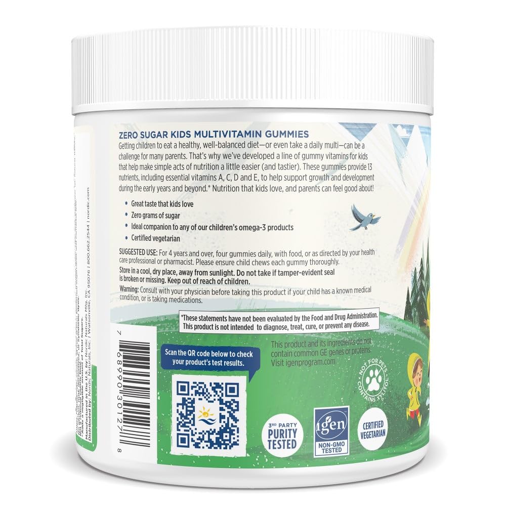 Gomitas multivitamínicas con ingredientes naturales para niños