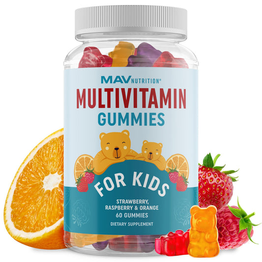 Gomitas multivitamínicas MAV Nutrition para niños - Envase