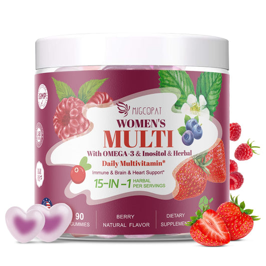 Gomitas multivitamínicas Migcopat para mujeres, veganas.