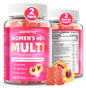 Botellas de gomitas multivitamínicas para mujeres mayores de 40 años con Omega-3 y vitaminas esenciales.