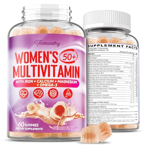 Gomitas multivitamínicas para mujeres mayores de 50 sabor durazno