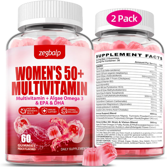 Gomitas multivitamínicas sin azúcar para mujeres de 50 años o más