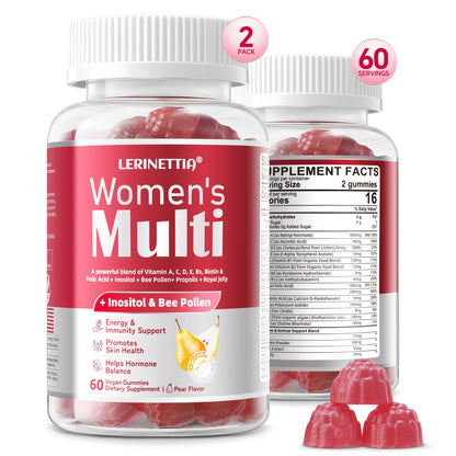 Frascos dobles de gomitas multivitamínicas para mujeres de 50+ años