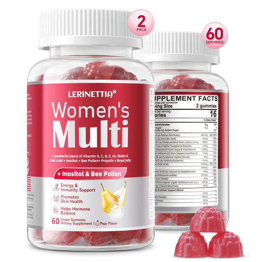 Frascos dobles de gomitas multivitamínicas para mujeres de 50+ años