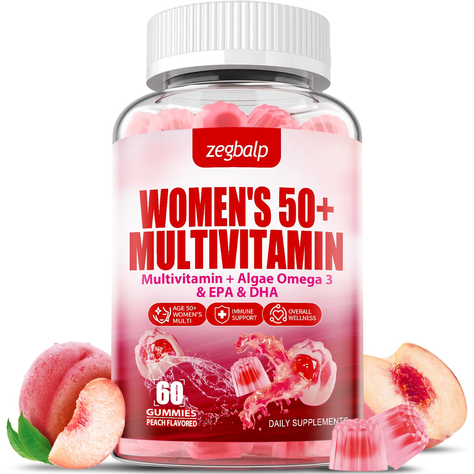Botella de gomitas multivitamínicas para mujeres de más de 50 años