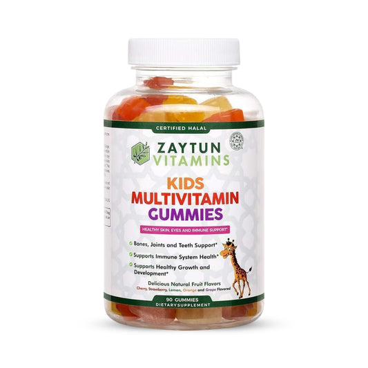 Botella de gomitas multivitamínicas Zaytun para niños halal